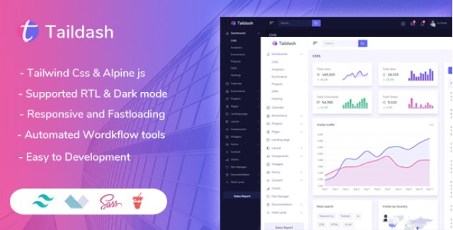 Taildash - Tailwind Dashboard Admin Template